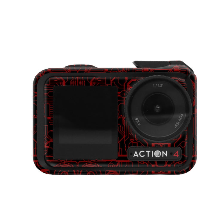 For DJI Action 4 Motion Camera Stickers All Inclusive Photo Frame Color Changing Stickers Accessories, Style: AC4-11 Circuit Red - free shipping - PMC TechLife - Order now!