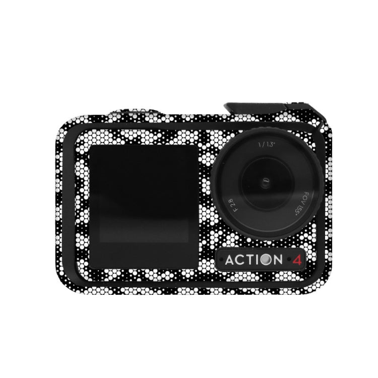 For DJI Action 4 Motion Camera Stickers All Inclusive Photo Frame Color Changing Stickers Accessories, Style: AC4-14 Snake Scale White - free shipping - PMC TechLife - Order now!
