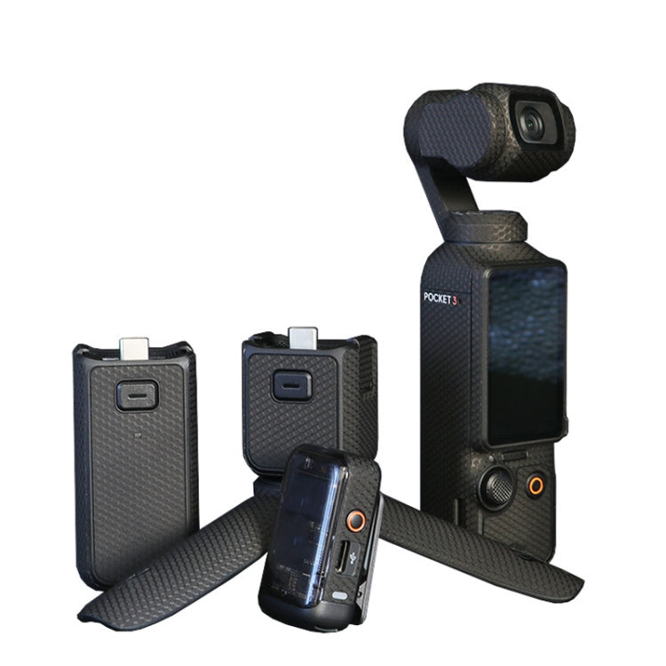 For DJI Pocket 3 Camera Stickers Anti-scratch Non-adhesive Protective Film(Matrix Black) - free shipping - PMC TechLife - Order now!