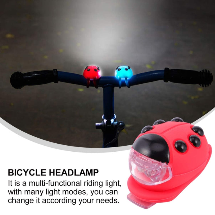 Bicycle Equipment Silicone Ladybug LED Headlight(Blue Shell+Red Light) - Headlights by PMC TechLife | Online Shopping South Africa | PMC TechLife | Buy Now Pay Later Mobicred