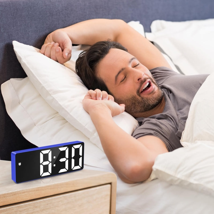 JX012 Multifunctional LED Electronic Clock Battery Plug-in Dual-purpose Bedside Alarm Clock(Blue) - Alarm Clocks by PMc TechLife | Online Shopping South Africa | PMc TechLife | Buy Now Pay Later Mobicred