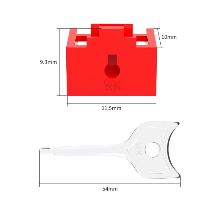RJ45 Pport Anti-theft Lock Removable Dust Plug(Red 10 Plug+1 Key) - Anti-Dust Plugs by PMC TechLife | Online Shopping South Africa | PMC TechLife | Buy Now Pay Later Mobicred
