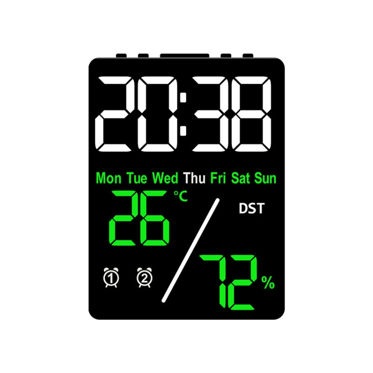Multifunctional Temperature / Humidity Display Electronic Alarm Clock, Color: Green Black - Alarm Clocks by PMc TechLife | Online Shopping South Africa | PMc TechLife | Buy Now Pay Later Mobicred