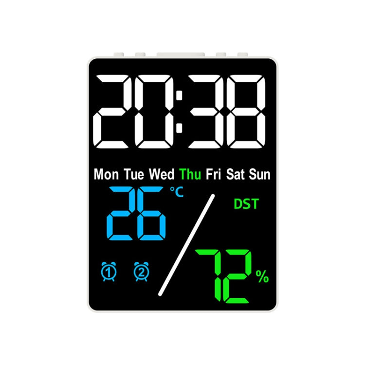Multifunctional Temperature / Humidity Display Electronic Alarm Clock, Color: Three-color White - Alarm Clocks by PMc TechLife | Online Shopping South Africa | PMc TechLife | Buy Now Pay Later Mobicred