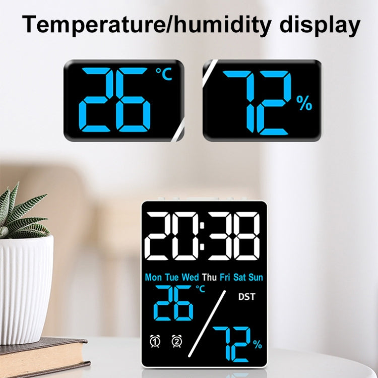 Multifunctional Temperature / Humidity Display Electronic Alarm Clock, Color: Green White - Alarm Clocks by PMc TechLife | Online Shopping South Africa | PMc TechLife | Buy Now Pay Later Mobicred