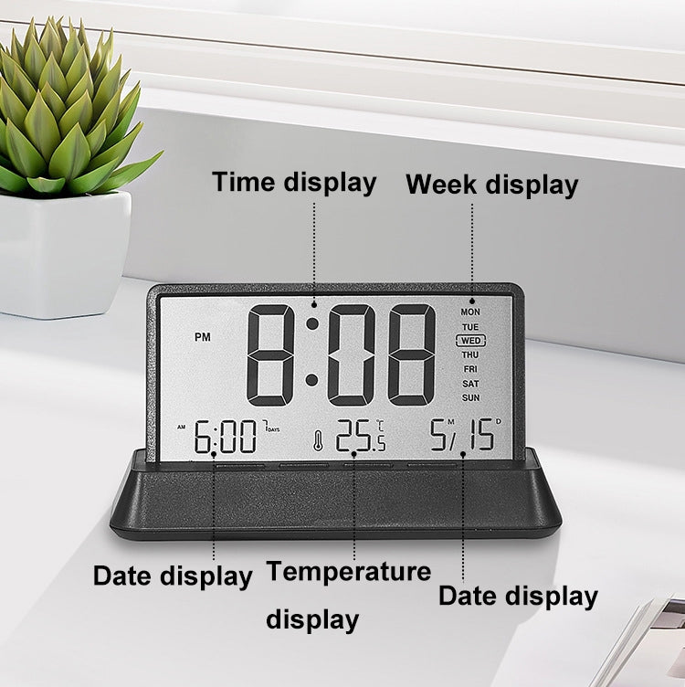 Multifunctional Temperature / Date Display Electronic Alarm Clock(Black Opaque) - Alarm Clocks by PMc TechLife | Online Shopping South Africa | PMc TechLife | Buy Now Pay Later Mobicred