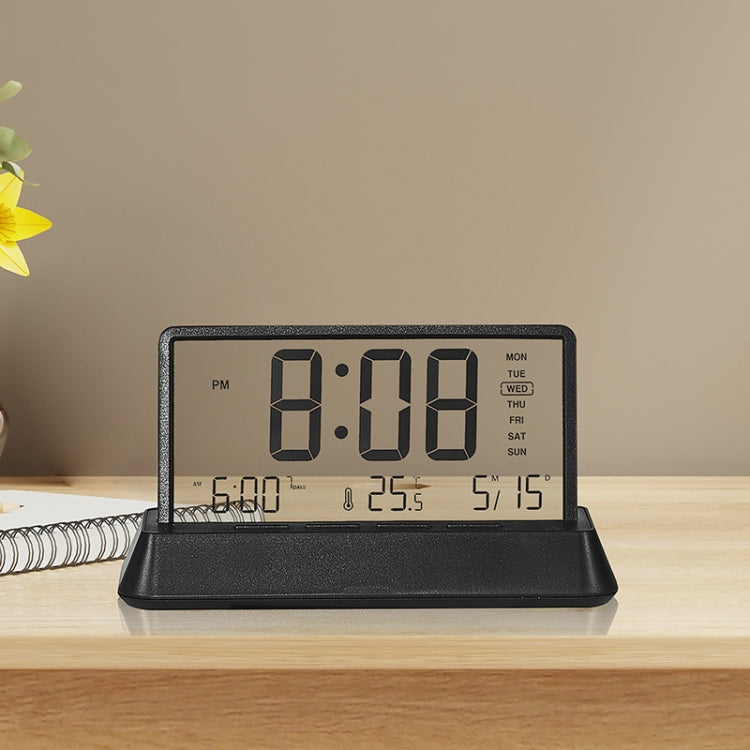 Multifunctional Temperature / Date Display Electronic Alarm Clock(Black Transparent) - Alarm Clocks by PMc TechLife | Online Shopping South Africa | PMc TechLife | Buy Now Pay Later Mobicred