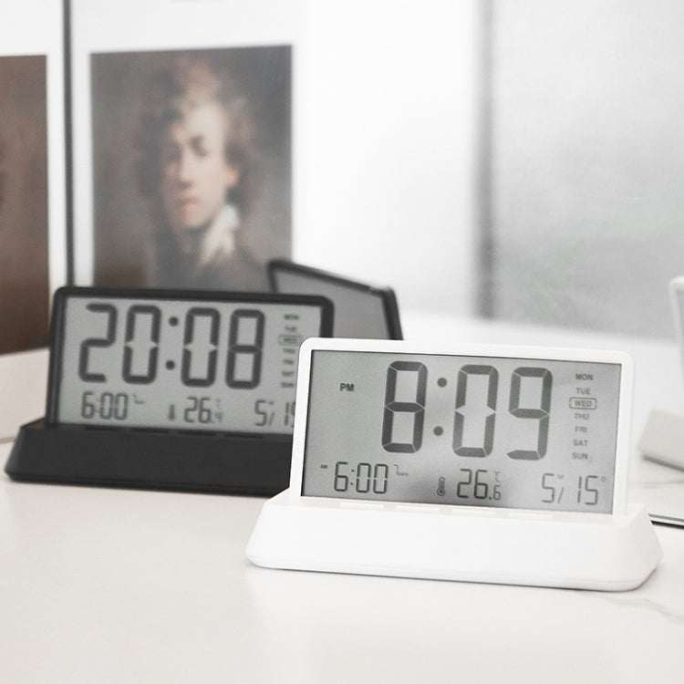 Multifunctional Temperature / Date Display Electronic Alarm Clock(White Opaque) - Alarm Clocks by PMc TechLife | Online Shopping South Africa | PMc TechLife | Buy Now Pay Later Mobicred