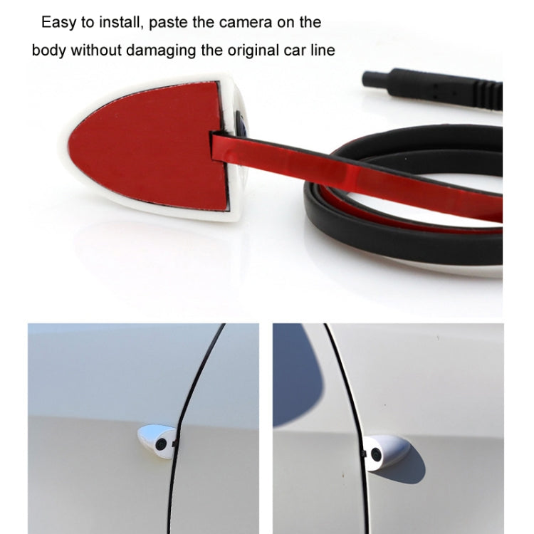 Punch-Free Car Imaging Side View Blind Spot Car Universal Night Vision Camera, Specifications: CVBS White - free shipping - PMC TechLife - Order now!