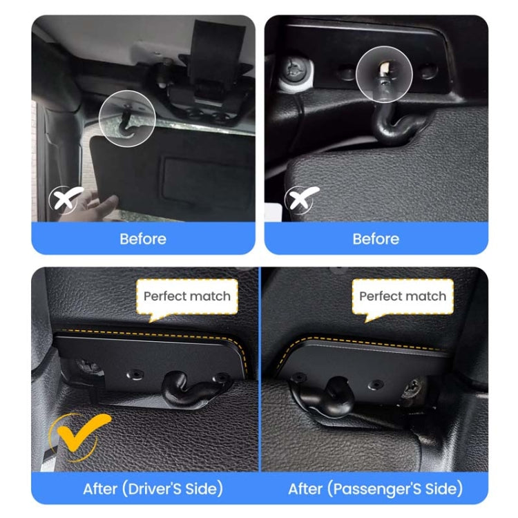 Car Sun Visor Repair Kit For Jeep Wrangler JK2018 / Wrangler 2018-2023 / Gladiator 2020-2023(Black) - Others by PMC TechLife | Online Shopping South Africa | PMC TechLife | Buy Now Pay Later Mobicred