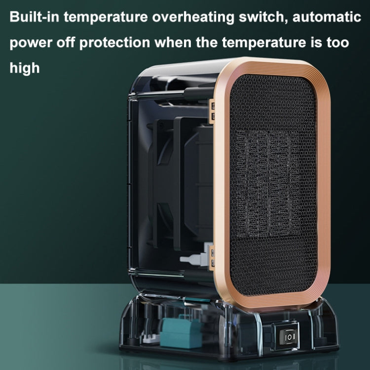 1000W High-power Household Heater Small Desktop Ceramic PTC Heating Heater, Spec: EU Plug(Black) - free shipping - PMC TechLife - Order now!