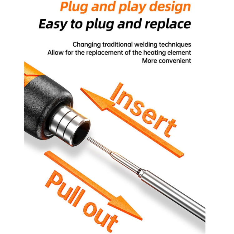 USB Digital Display Charging Soldering Iron Set 5-speed Temperature Adjustable Standard Edition Gray - Soldering Iron Set by PMc TechLife | Online Shopping South Africa | PMc TechLife | Buy Now Pay Later Mobicred