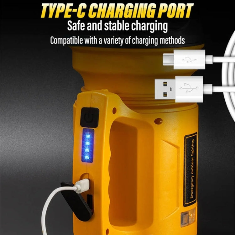 E-SMARTER 8W5205-2 Small Carrying Light With RGB Colorful Lamps Outdoor Cycling Searchlight(Yellow) - free shipping - PMc TechLife - Order now!