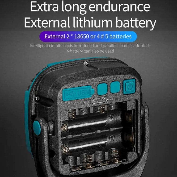 E-SMARTER W895-1 COB Portable Rechargeable Floodlight Work Light, Battery Not Included(Blue) - Camping Lighting by E-SMARTER | Online Shopping South Africa | PMc TechLife | Buy Now Pay Later Mobicred