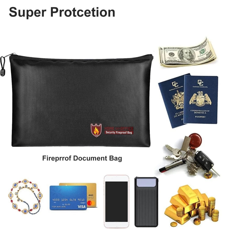 10.6x6.3in Fireproof Waterproof Document And Money Bag Cash Envelope For Jewelry Passport Valuables - free shipping - PMc TechLife - Order now!