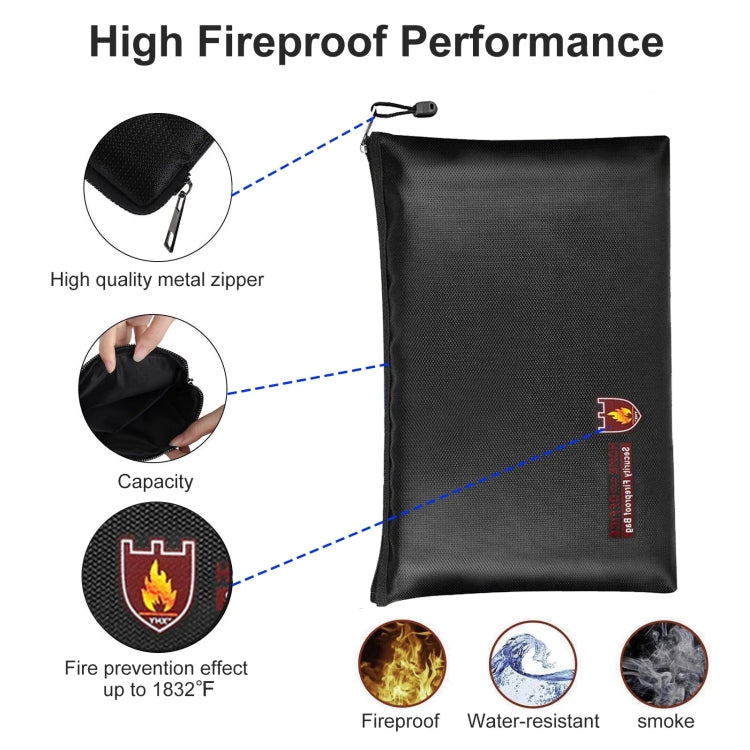 11.4x7.9in Fireproof Waterproof Document And Money Bag Cash Envelope For Jewelry Passport Valuables - free shipping - PMc TechLife - Order now!