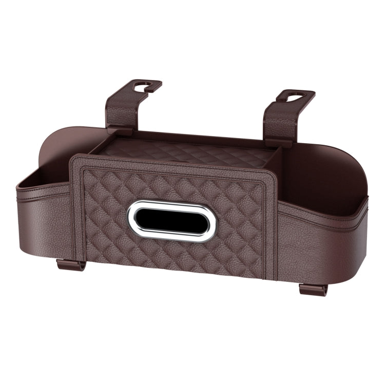 Multifunctional Car Seat Back Tissue Storage Box Hanging Bag(Brown) - Stowing Tidying by PMC TechLife | Online Shopping South Africa | PMC TechLife | Buy Now Pay Later Mobicred
