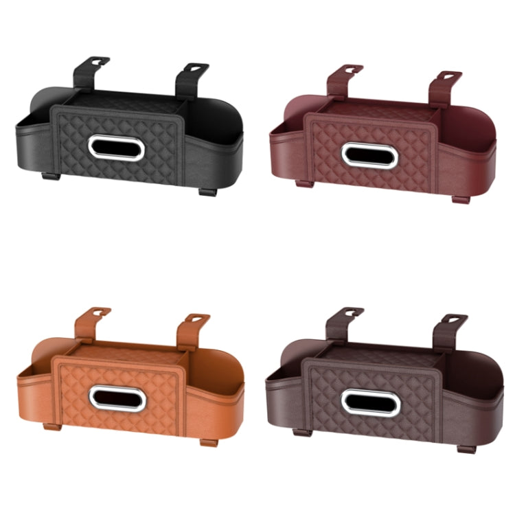 Multifunctional Car Seat Back Tissue Storage Box Hanging Bag(Brown) - Stowing Tidying by PMC TechLife | Online Shopping South Africa | PMC TechLife | Buy Now Pay Later Mobicred