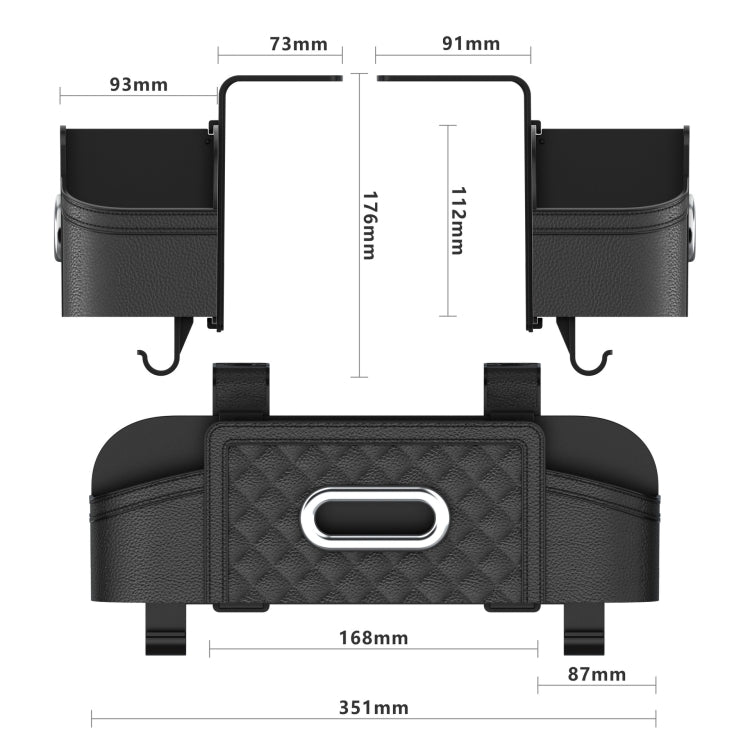 Multifunctional Car Seat Back Tissue Storage Box Hanging Bag(Orange) - free shipping - PMC TechLife - Order now!