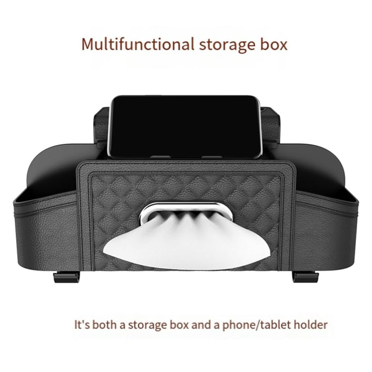 Multifunctional Car Seat Back Tissue Storage Box Hanging Bag(Black) - Stowing Tidying by PMC TechLife | Online Shopping South Africa | PMC TechLife | Buy Now Pay Later Mobicred