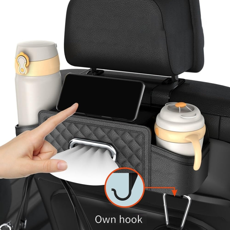 Multifunctional Car Seat Back Tissue Storage Box Hanging Bag(Black) - Stowing Tidying by PMC TechLife | Online Shopping South Africa | PMC TechLife | Buy Now Pay Later Mobicred