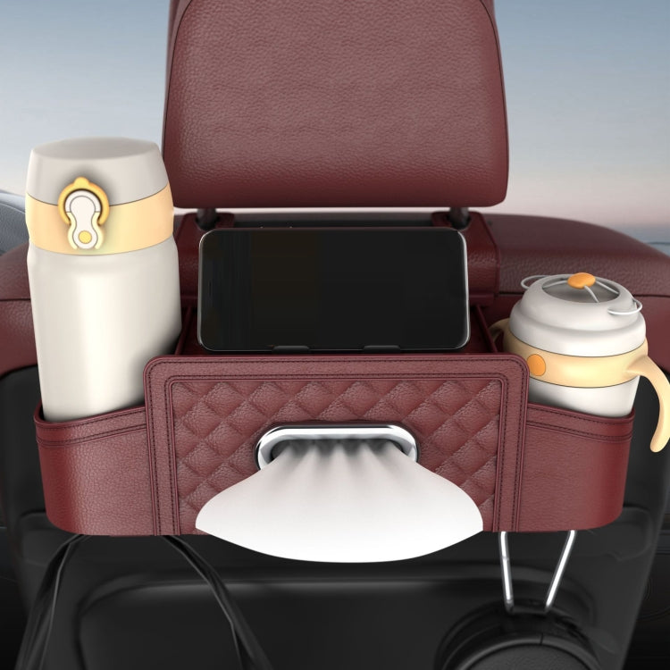 Multifunctional Car Seat Back Tissue Storage Box Hanging Bag(Black) - Stowing Tidying by PMC TechLife | Online Shopping South Africa | PMC TechLife | Buy Now Pay Later Mobicred