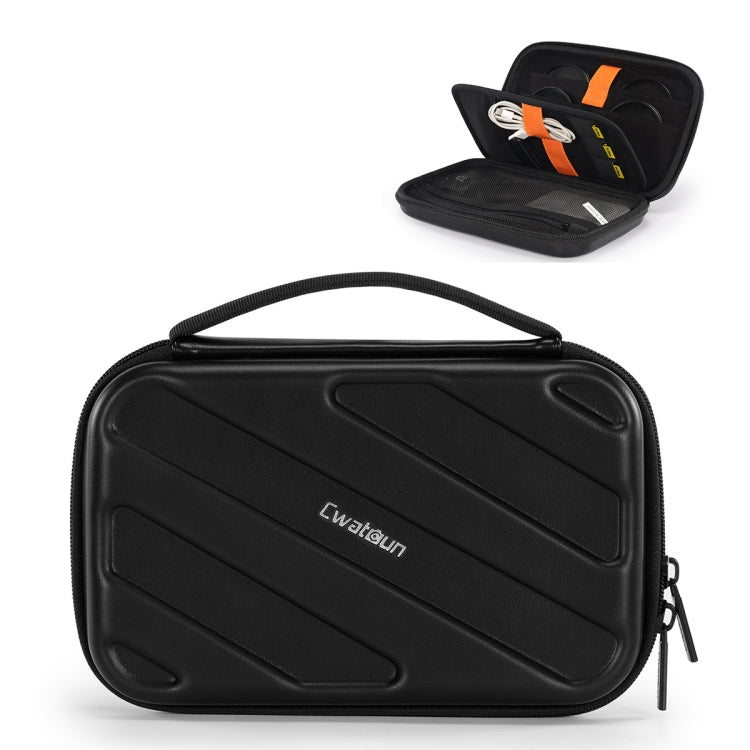 Cwatcun D163 Photography Accessories Organiser EVA Hard Shell Drop-proof Clutch Portable Digital Bag(Black) - Soft Bag by Cwatcun | Online Shopping South Africa | PMC TechLife | Buy Now Pay Later Mobicred