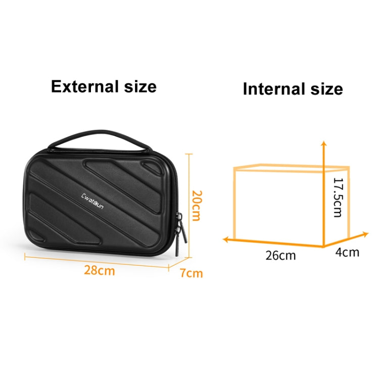 Cwatcun D163 Photography Accessories Organiser EVA Hard Shell Drop-proof Clutch Portable Digital Bag(Black) - Soft Bag by Cwatcun | Online Shopping South Africa | PMC TechLife | Buy Now Pay Later Mobicred