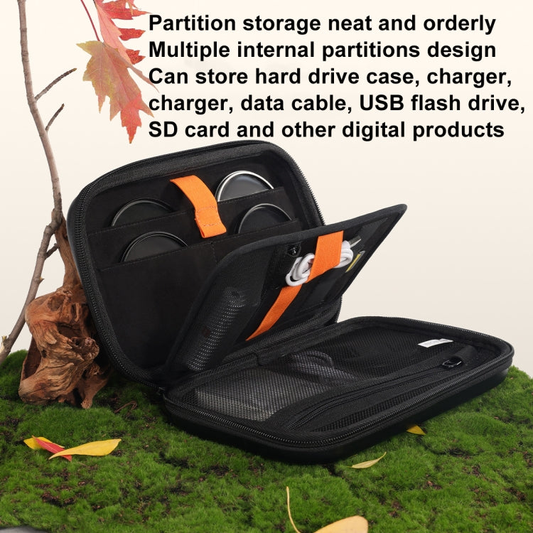 Cwatcun D163 Photography Accessories Organiser EVA Hard Shell Drop-proof Clutch Portable Digital Bag(Black) - Soft Bag by Cwatcun | Online Shopping South Africa | PMC TechLife | Buy Now Pay Later Mobicred