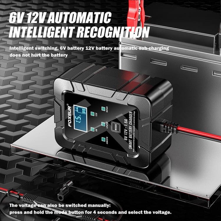 FOXSUR 6V/12V 1.5A Lawn Mower Motorcycle Lead Acid Battery SAE Plug Charger(US Plug) - Battery Charger by FOXSUR | Online Shopping South Africa | PMC TechLife | Buy Now Pay Later Mobicred