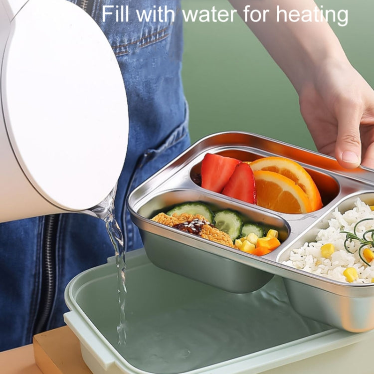 316 Stainless Steel Insulated Lunch Box Children Portable Compartment Lunch Case, Style: Light Green 2 Grids - Cutlery Sets by PMc TechLife | Online Shopping South Africa | PMc TechLife | Buy Now Pay Later Mobicred