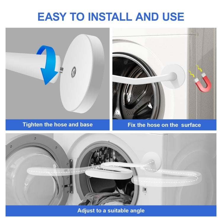 Universal Flexible Magnetic Washing Machine Door Stopper Front Load Washer Door Prop 43mm White - free shipping - PMC TechLife - Order now!