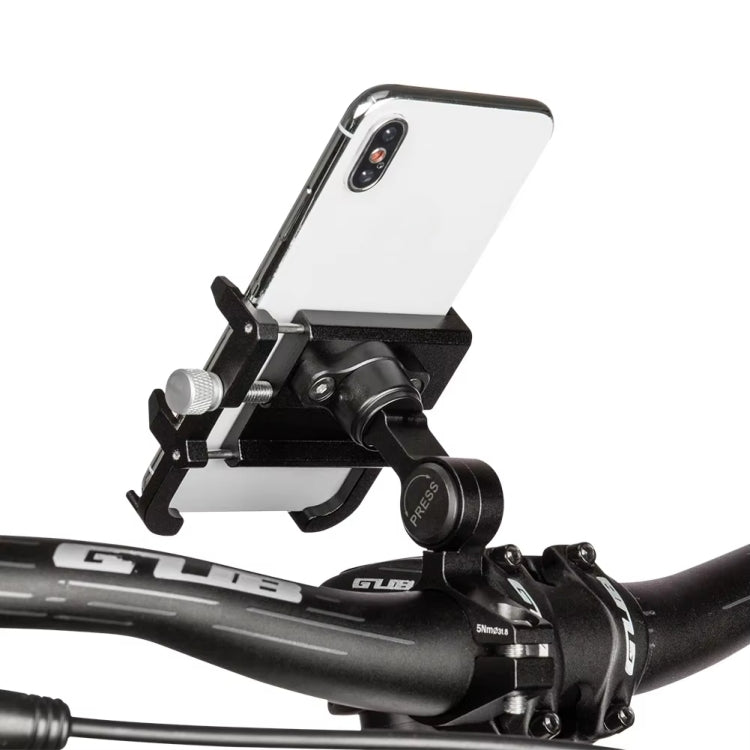 GUB PLUS21 Bicycle Mobile Phone Holder Motorcycle 360 Degree Rotating Mount For 22.2-31.8mm Tube Diameter(Black) - Holders by GUB | Online Shopping South Africa | PMC TechLife | Buy Now Pay Later Mobicred