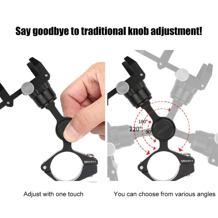 GUB PLUS21 Bicycle Mobile Phone Holder Motorcycle 360 Degree Rotating Mount For 22.2-31.8mm Tube Diameter(Black) - Holders by GUB | Online Shopping South Africa | PMC TechLife | Buy Now Pay Later Mobicred