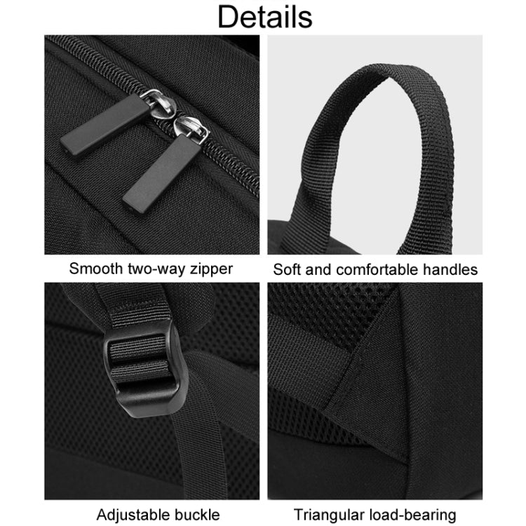 SKV B22016 Men Business Casual Double Shoulder Bag Outdoor Travel Laptop Backpack(Black) - free shipping - PMC TechLife - Order now!