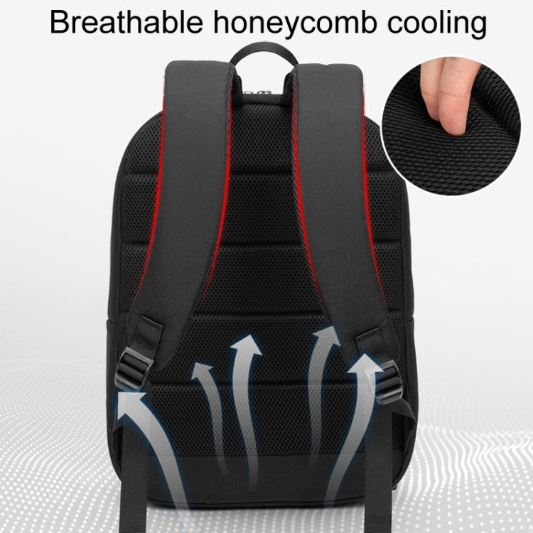 SKV B22016 Men Business Casual Double Shoulder Bag Outdoor Travel Laptop Backpack(Gray Blue) - free shipping - PMC TechLife - Order now!