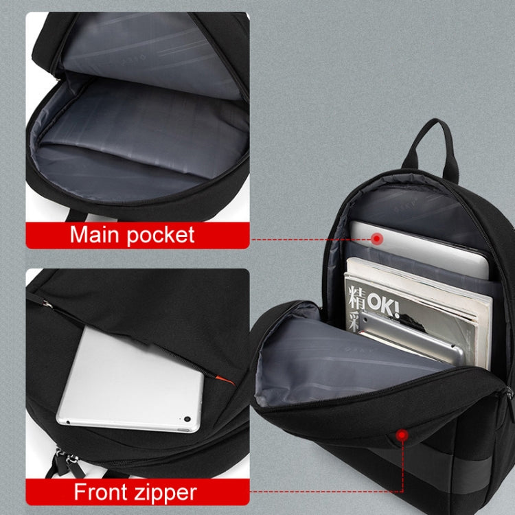 SKV B22016 Men Business Casual Double Shoulder Bag Outdoor Travel Laptop Backpack(Black) - free shipping - PMC TechLife - Order now!