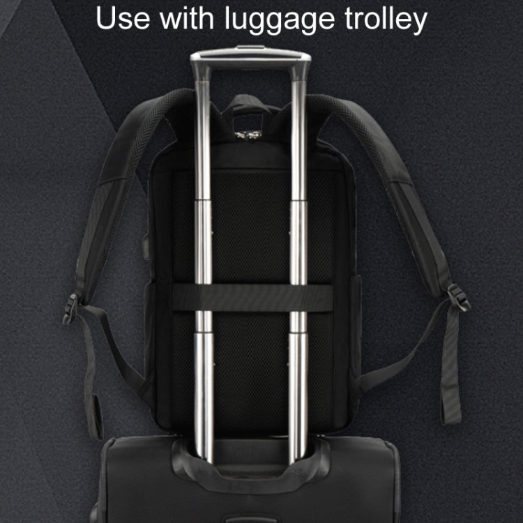 SKV B23889 Men Large Capacity Double-Shoulder Business Laptop Bag(Black) - free shipping - PMC TechLife - Order now!