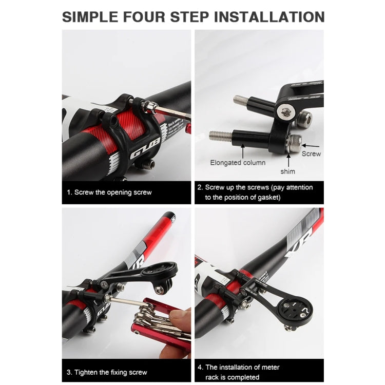 GUB G696 Bicycle Aluminium Code Table Holder Adjustable Extension Bracket(Black) - free shipping - PMC TechLife - Order now!