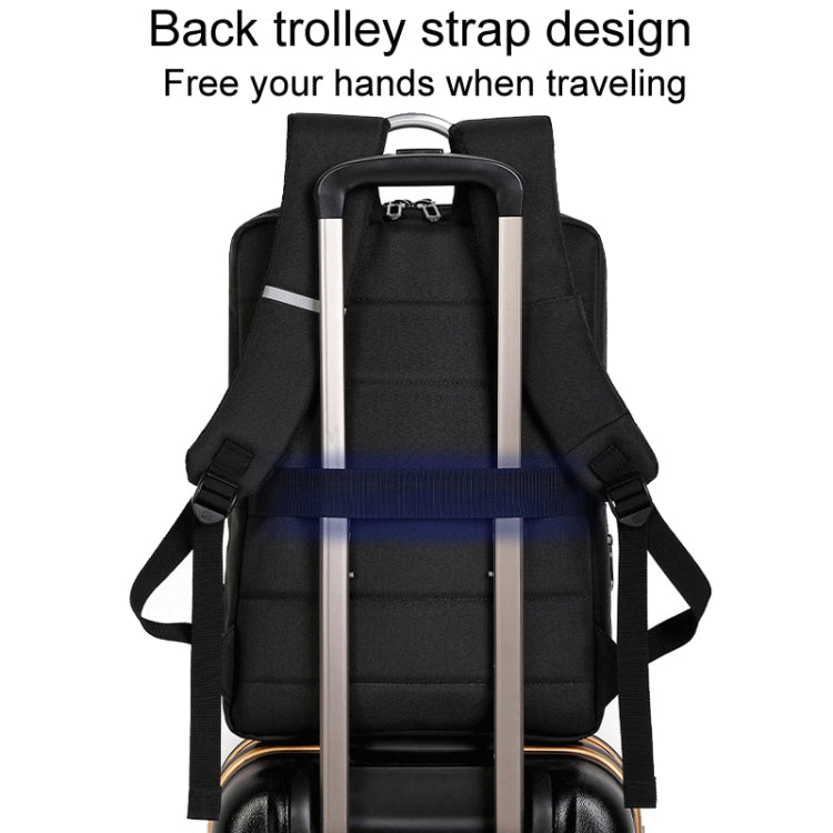 SKV BLB21282 Men Business Duty Traveling Double Shoulder Bag Lightweight Large Capacity Laptop Backpack(Black) - free shipping - PMC TechLife - Order now!