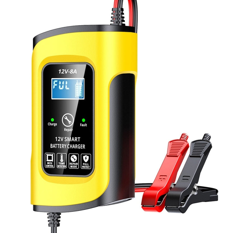 FOXSUR 12V8A SUV Car Motorcycle Intelligent Repair Type Lead-acid Battery Charger(EU Plug) - free shipping - PMC TechLife - Order now!