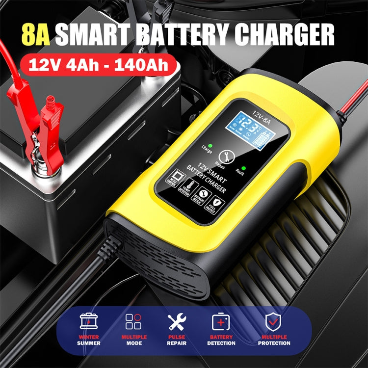 FOXSUR 12V8A SUV Car Motorcycle Intelligent Repair Type Lead-acid Battery Charger(US Plug) - Battery Charger by FOXSUR | Online Shopping South Africa | PMC TechLife | Buy Now Pay Later Mobicred