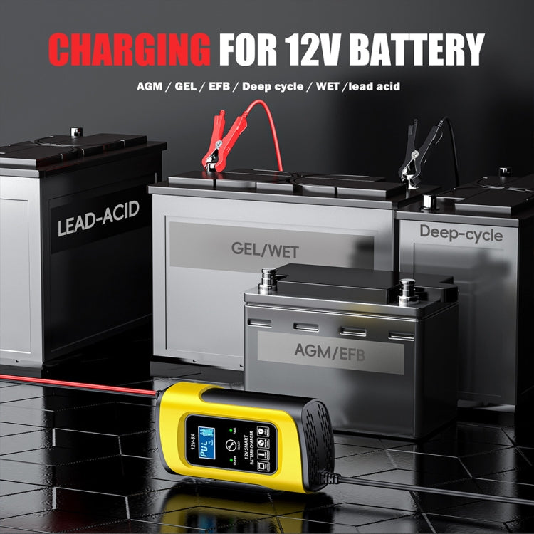 FOXSUR 12V8A SUV Car Motorcycle Intelligent Repair Type Lead-acid Battery Charger(UK Plug) - Battery Charger by FOXSUR | Online Shopping South Africa | PMC TechLife | Buy Now Pay Later Mobicred
