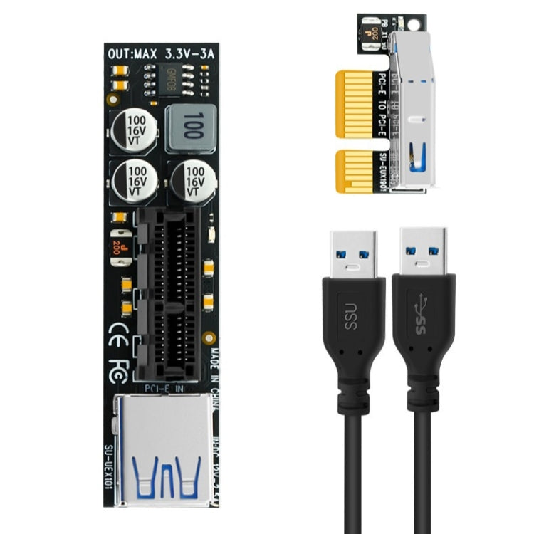 SSU PCI-E To X1 Interface Extension Cable, Length: 0.6m - free shipping - PMC TechLife - Order now!