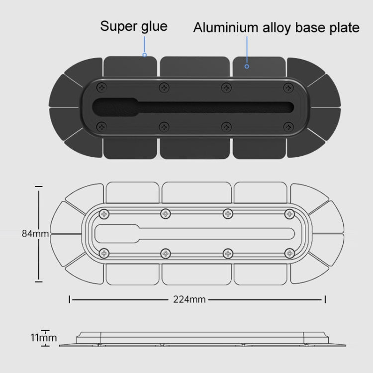 SUV Car Modified Central Control Bracket Base Slider, Specifications: Paste Rail Base - Universal Car Holders by PMC TechLife | Online Shopping South Africa | PMC TechLife | Buy Now Pay Later Mobicred