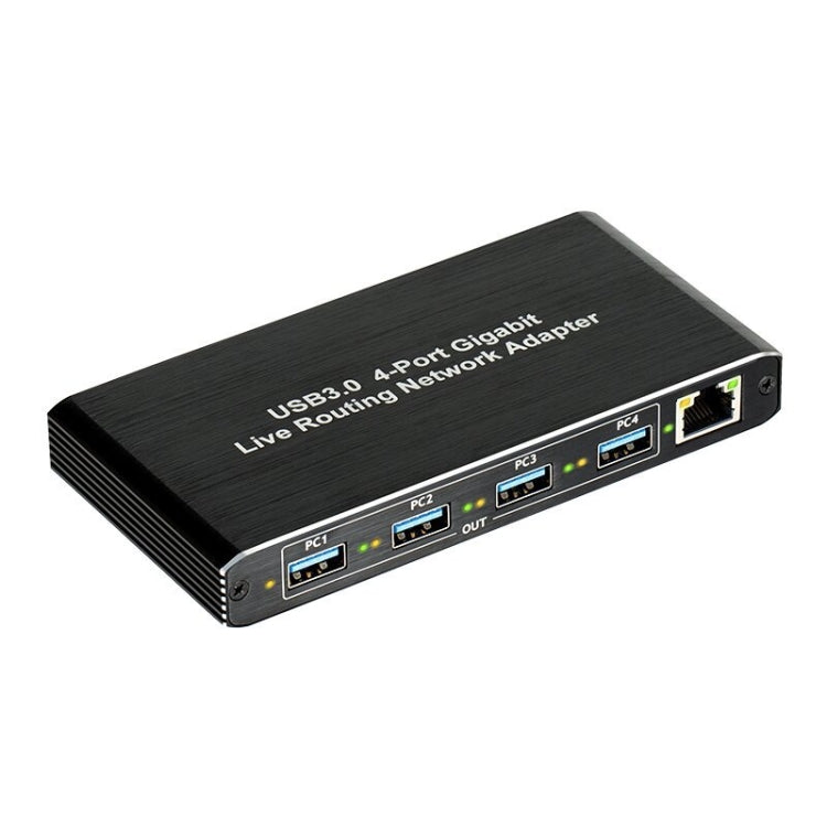 USB3.0 4-Ports Gigabit Network Adapter Plug and Play Router(Black) - Wireless Routers by PMC TechLife | Online Shopping South Africa | PMC TechLife | Buy Now Pay Later Mobicred