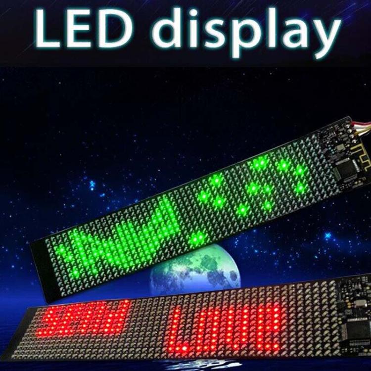 155 X 32mm Hat Backpack Vest Bluetooth LED Flexible Multi-Language Advertising Display Screen(Red) - free shipping - PMC TechLife - Order now!