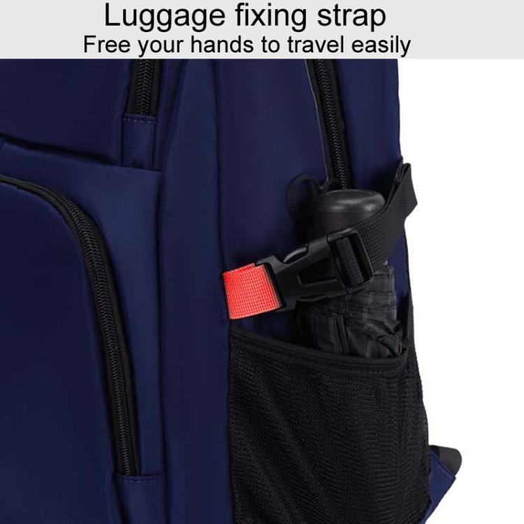 SKV B23344 Men Large Capacity Business Laptop Backpack Outdoor Traveling Double Shoulder Bag(Blue) - Backpack by SKV | Online Shopping South Africa | PMC TechLife | Buy Now Pay Later Mobicred