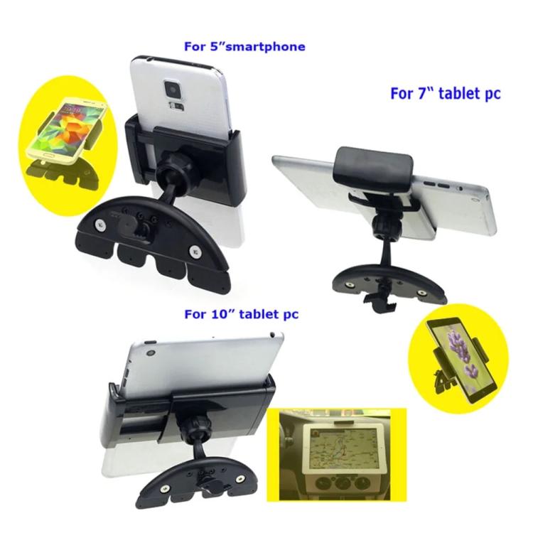 Car CD Slot Phone And Tablet Holder Mount GPS Navigator Stand 7 Inch - Universal Car Holders by PMC TechLife | Online Shopping South Africa | PMC TechLife | Buy Now Pay Later Mobicred