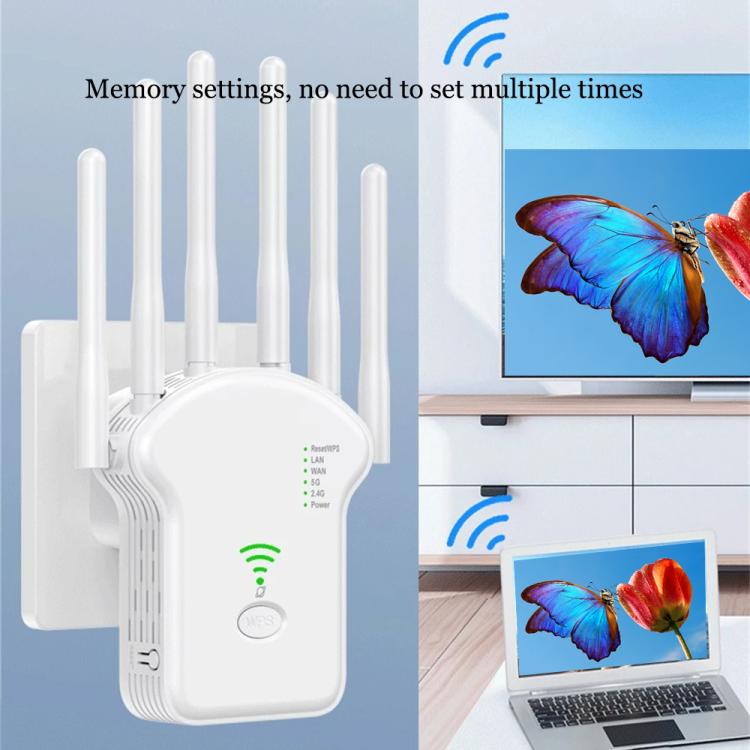 Urant U13 1200Mbps 2.4G/5G Dual Band WiFi Repeater Signal Amplifier EU Plug White - free shipping - PMC TechLife - Order now!